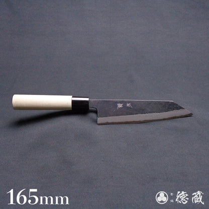 青二 黑面锻造加工 切付厨刀 朴木手柄