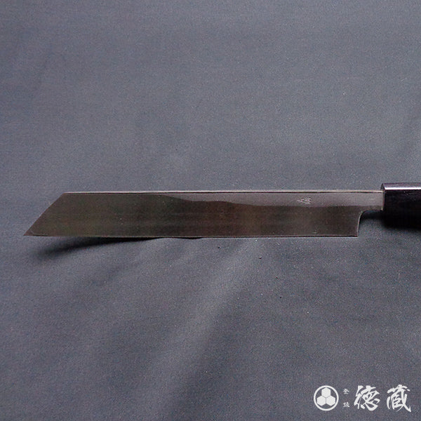 青二　黒打仕上　切付柳刃包丁　胡桃柄