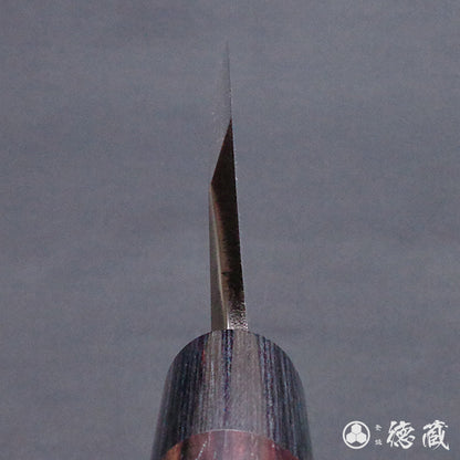 銀三　厚出刃包丁　紫檀柄